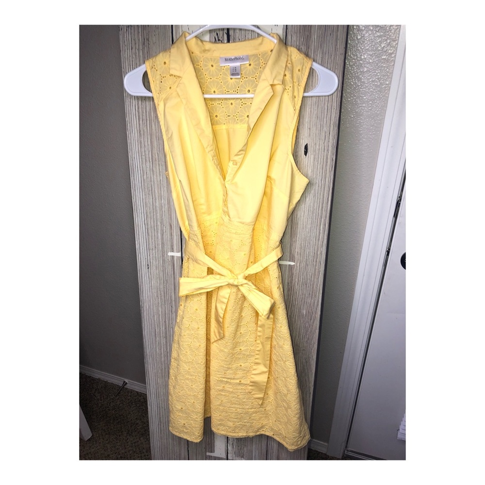 Motherhood Yellow Maternity Sun Dress